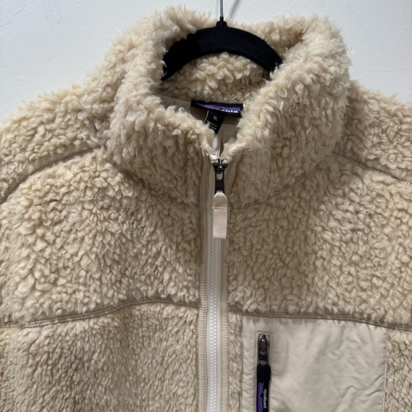 EUC Patagonia Women's XL Retro-X® Fleece Jacket Coat Dark Natural Cream 23095 - Picture 5 of 13